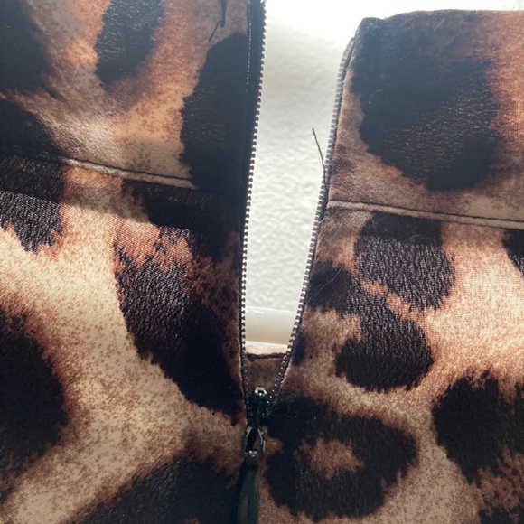 Leopard print wide leg fashion pants sz L US8/10 - Picture 5 of 6